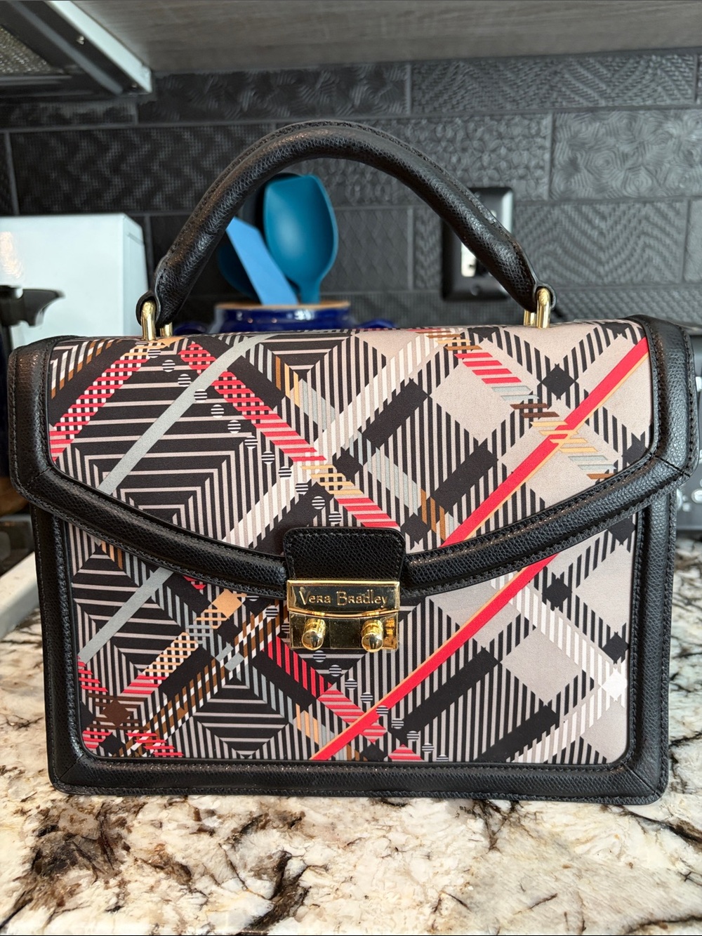 Vera Bradley Multicolor Plaid Satchel